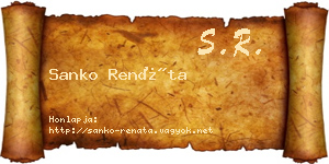 Sanko Renáta névjegykártya